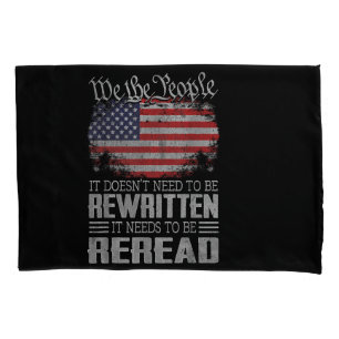 US-Flagge: Die Verfassung der USA muss neu gelesen Kissenbezug