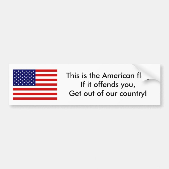 US-Flagge, diese ist die amerikanische Flagge. Autoaufkleber (Vorne)
