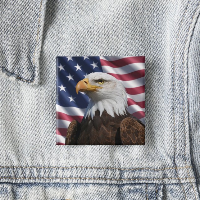 US Flagge Eagle Button (Von Creator hochgeladen)