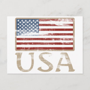 US-Flagge erschüttert Postkarte