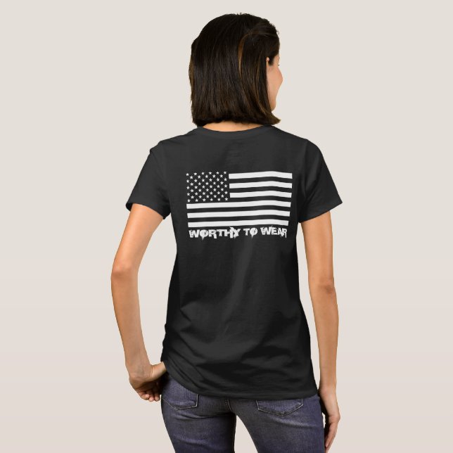 US-Flagge - es lohnt sich zu tragen T-Shirt (Schwarz voll)