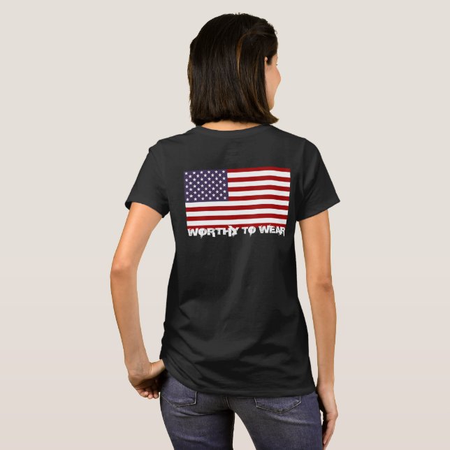 US-Flagge - es lohnt sich zu tragen T-Shirt (Schwarz voll)