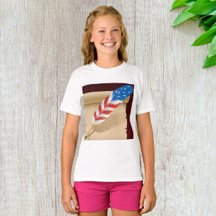 US Flagge Feather T-Shirt