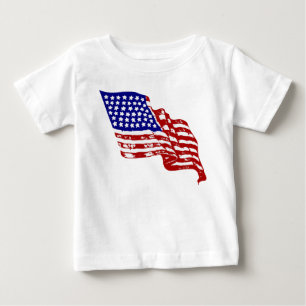 US-Flagge, Flagge der USA, amerikanische Flagge Baby T-shirt