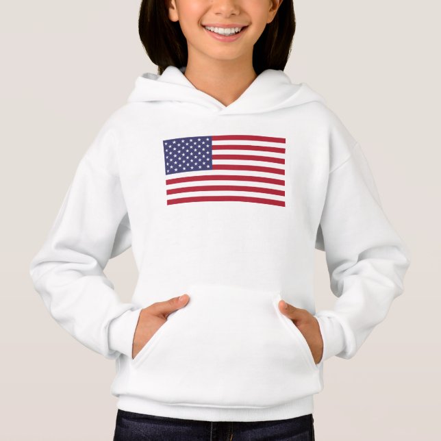 US-Flagge, Flagge der USA, amerikanische Flagge Hoodie (Vorderseite)