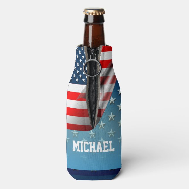 US-Flagge Flaschenkühler (Flasche Rückseite)