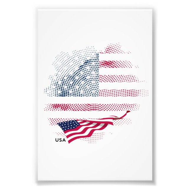 US-Flagge Fotodruck (Vorne)