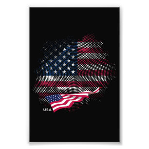 US-Flagge Fotodruck