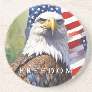 US-Flagge Freiheit Adler Motivierend Inspirierend Getränkeuntersetzer