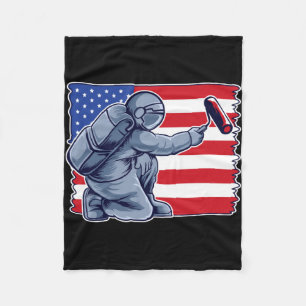 US-Flagge für Astronauten Fleecedecke