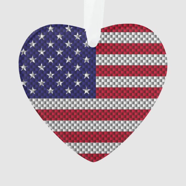US-Flagge für Dekoration im Kohlenstofffaserstil (Rückseite)