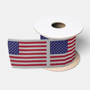 US-Flagge für Dekoration im Kohlenstofffaserstil Satinband