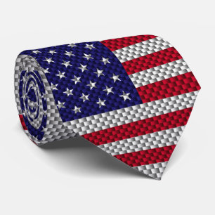 US-Flagge für den Ausdruck "Carbon Fiber Style" Krawatte