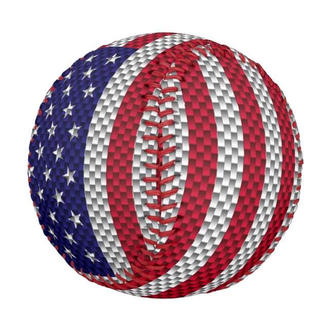 US-Flagge für den Ausdruck "Carbon Fibre Style" Baseball (Schrägansicht)