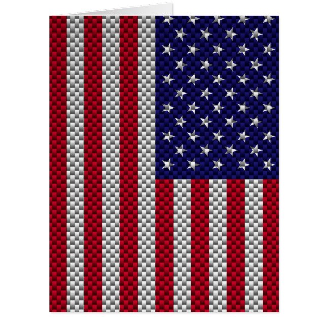 US-Flagge für Kohlenstofffaser wie Print (Vorderseite)