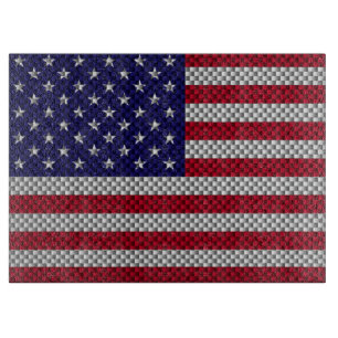 US-Flagge für Kohlenstofffaser wie Print Schneidebrett
