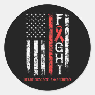 US-Flagge für Krankheitskrieger Runder Aufkleber