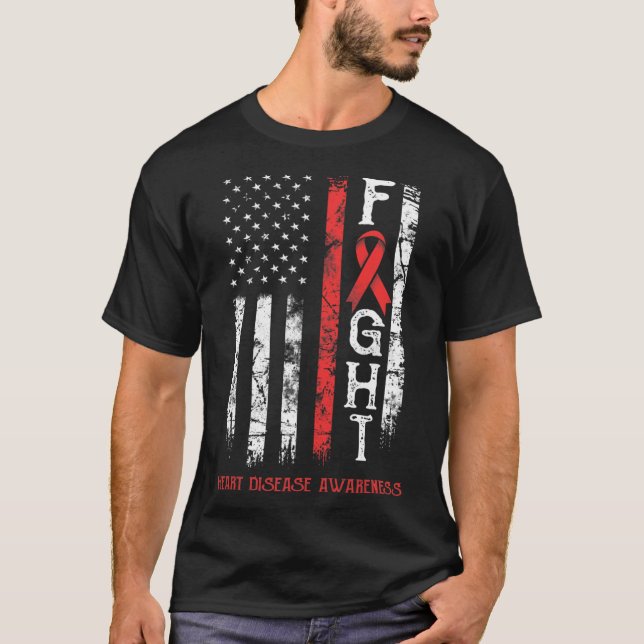 US-Flagge für Krankheitskrieger T-Shirt (Vorderseite)