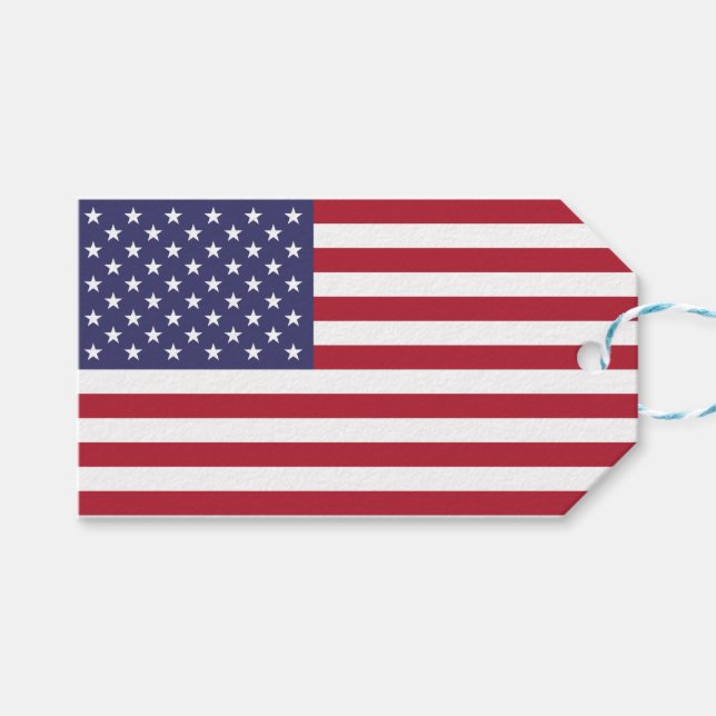 US FLAGGE GESCHENKANHÄNGER (Vorderseite (Horizontal))