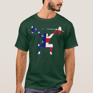 US-Flagge Gewichtheben Bodybuilding-Trikot T-Shirt