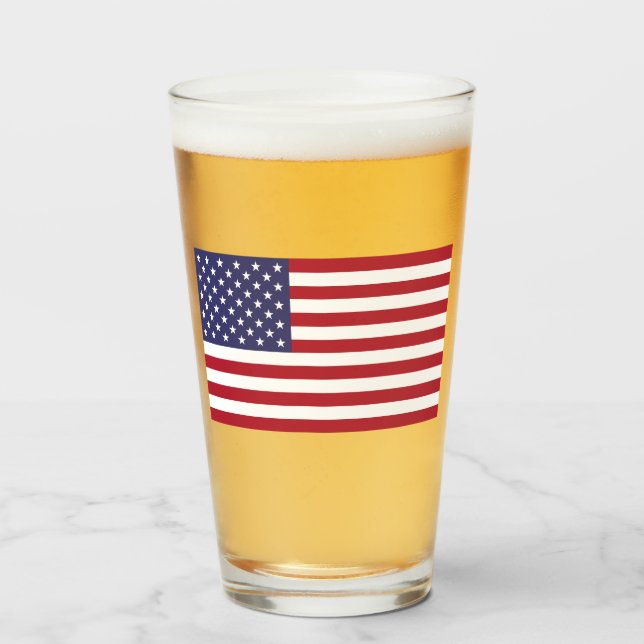 US FLAGGE GLAS (Vorne (Gefüllt))