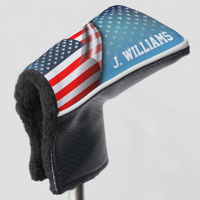US Flagge Golf Headcover (3/4 Vorderseite)