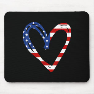 US-Flagge Herzstück Amerikanische Patriotische Str Mousepad