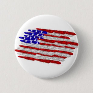 US-Flagge in Feathers Button
