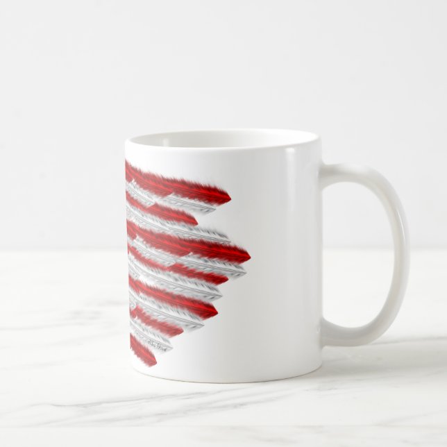 US-Flagge in Feathers Kaffeetasse (Rechts)