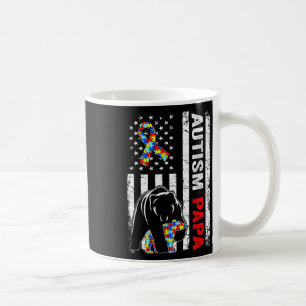 US-Flagge in Not Autismus Papa Bär Bewusstsein Kaffeetasse