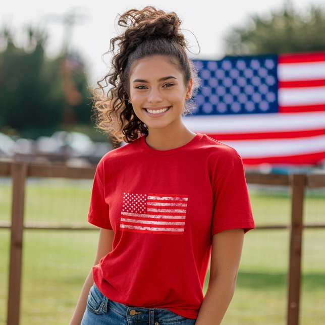 US Flagge. Juli Amerikanische Flagge Frauen T-Shirt (July 4th Stars And Stripes American Flag Women's T-Shirt)
