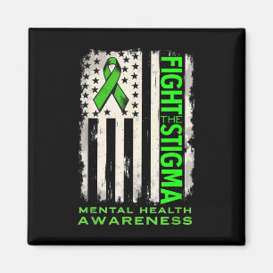 US-Flagge Kampf gegen Stigma psychische Gesundheit Magnet