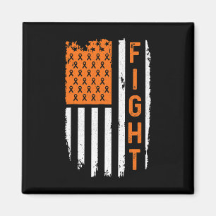 US-Flagge Kampf Leukämie Krebs Bewusstsein Magnet
