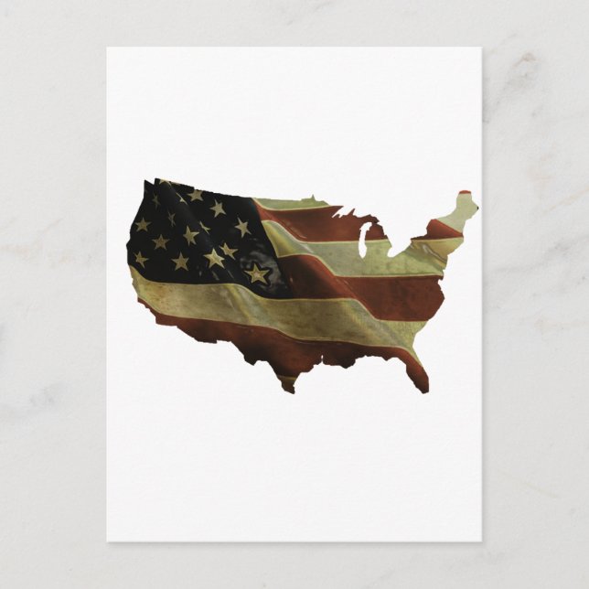 US Flagge/Karte Geschenke, fügen Sie Ihre Hintergr Postkarte (Vorderseite)