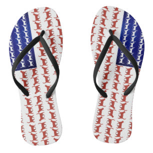 US-Flagge Katzen patriotische Dekoration Flip Flops