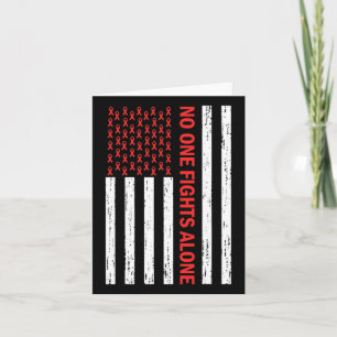 US-Flagge keine Karosseriekämpfe allein Red Ribbon Karte