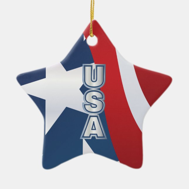US Flagge Keramikornament (Vorne)