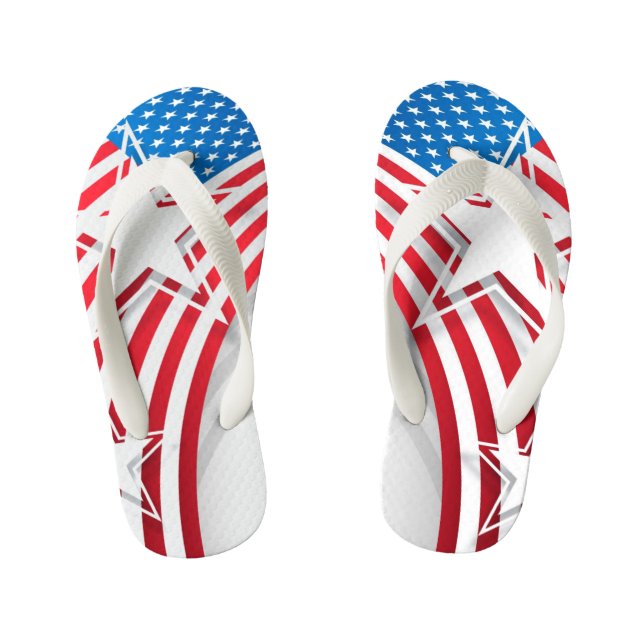 US Flagge Kids Flip Flops (Fußbett)