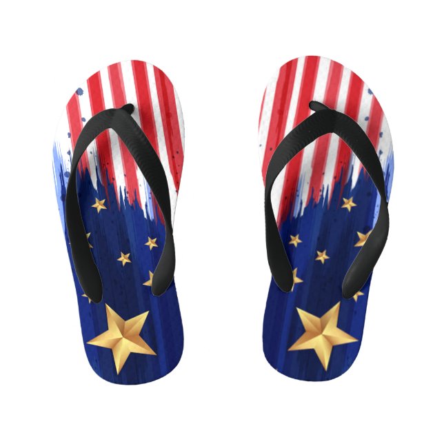 US Flagge Kids Flip Flops (Fußbett)