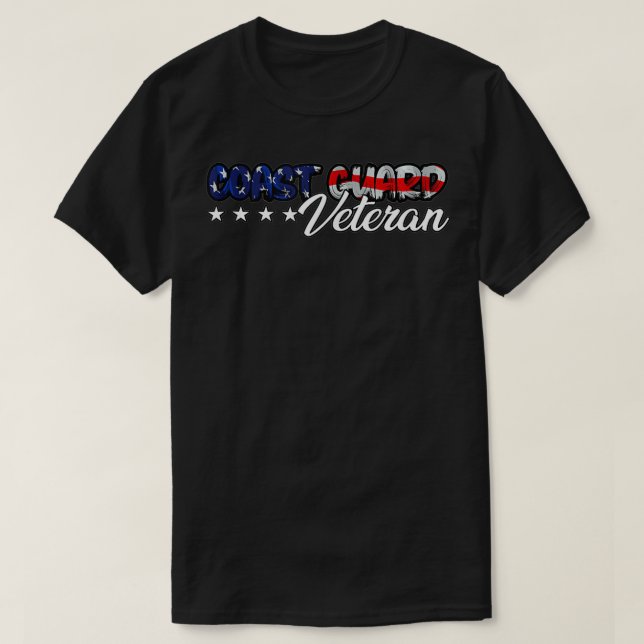 US-Flagge kühne USCG-Küstenwache Veteran T-Shirt (Design vorne)