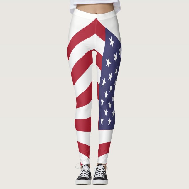 US-Flagge Leggings (Vorderseite)