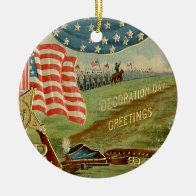 US-Flagge - Medaille der Zivilen Gewerkschaft des  Keramik Ornament (Vorne)