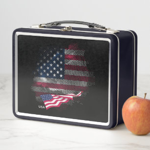 US-Flagge Metall Brotdose