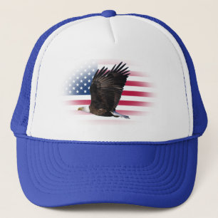 US-Flagge mit Eagle-Fernlastfahrer-Hut Truckerkappe