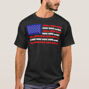 US-Flagge mit Maßstab Züge Modelleisenbahnliebhabe T-Shirt