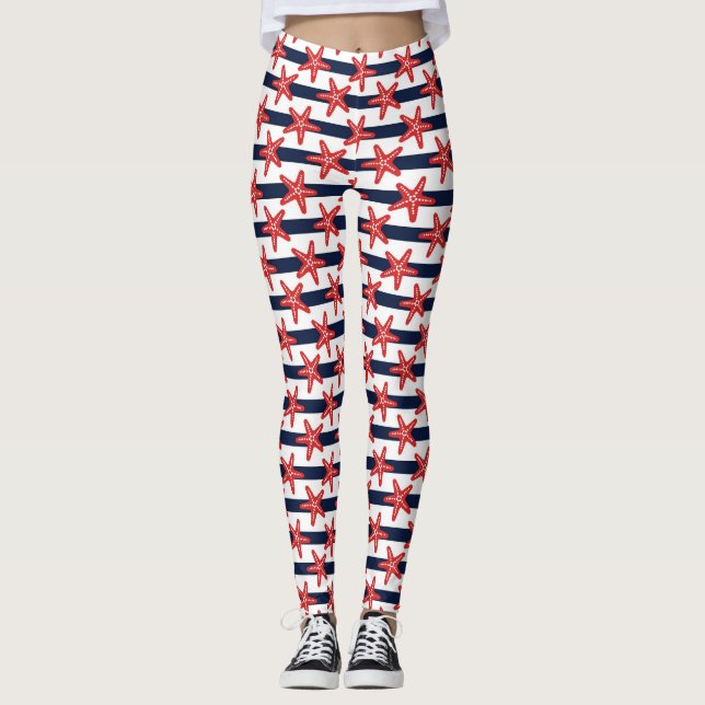 US Flagge-Muster Leggings (Vorderseite)