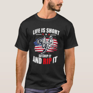 US-Flagge MX Motocross Live ist kurz, also greifen T-Shirt