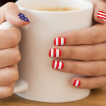 US Flagge Nail Decals Minx Nagelkunst
