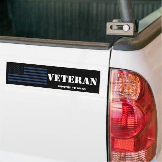 US-Flagge NAVY BLAU - Veteran - Zu tragen lohnt Autoaufkleber