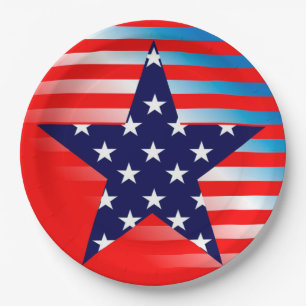 US Flagge Pappteller